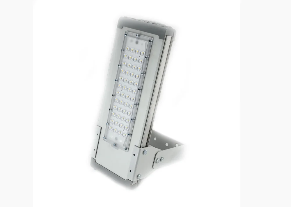Линзованный светодиодный промышленный светильник на скобе SMD-L 55W
